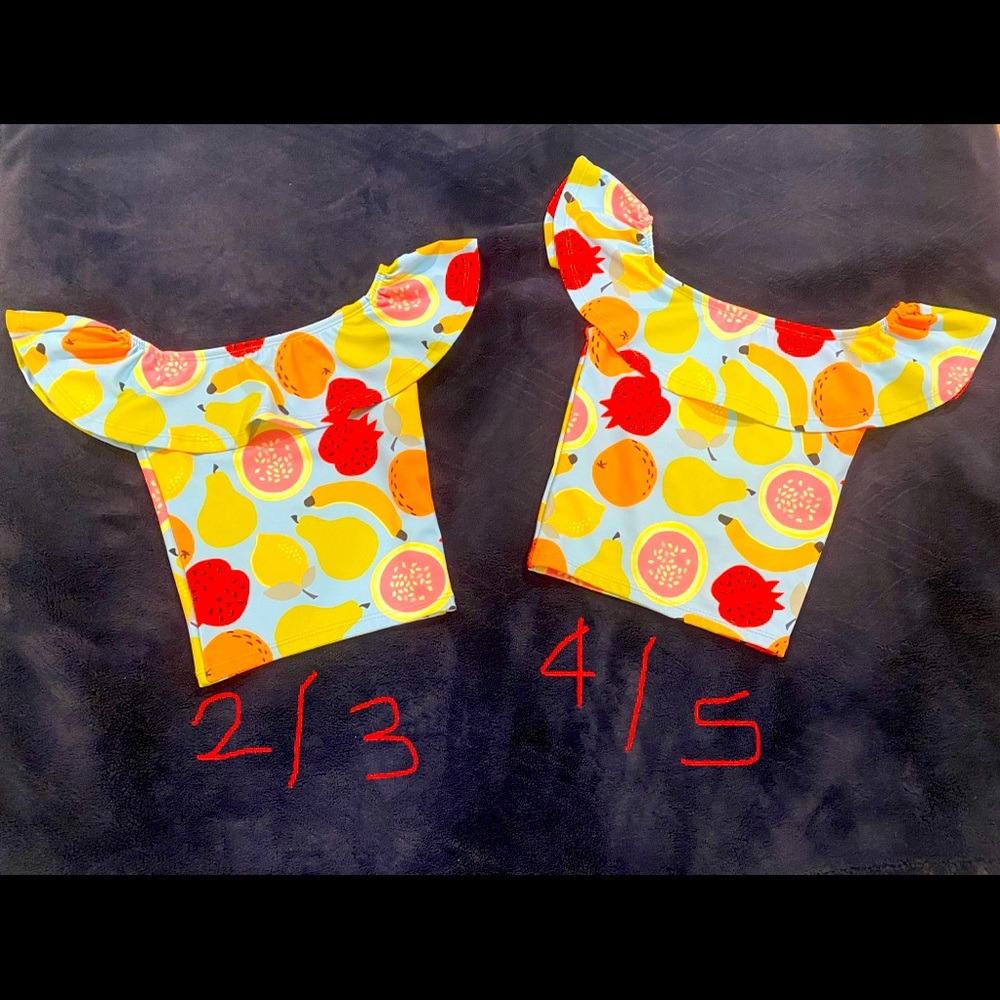 Kortni Jean mini fruit salad swim tops